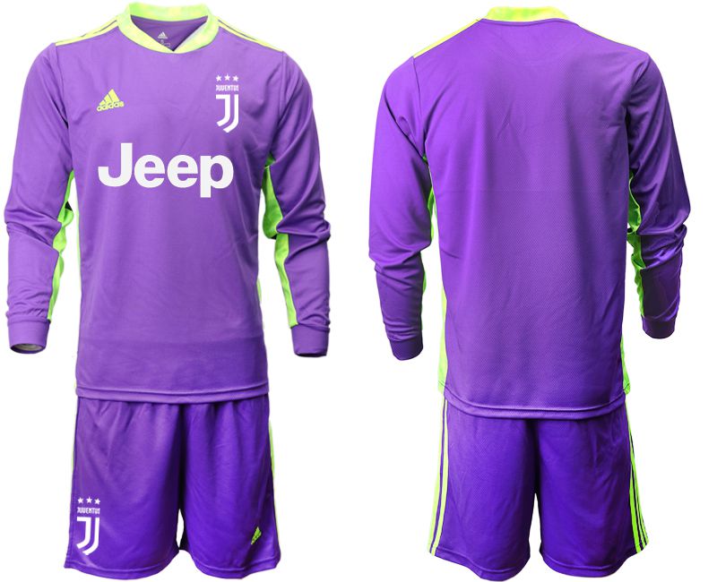 Men 2020-2021 club Juventuspurple long-sleeved Goalkeeper Soccer Jersey Soccer Jerseys
